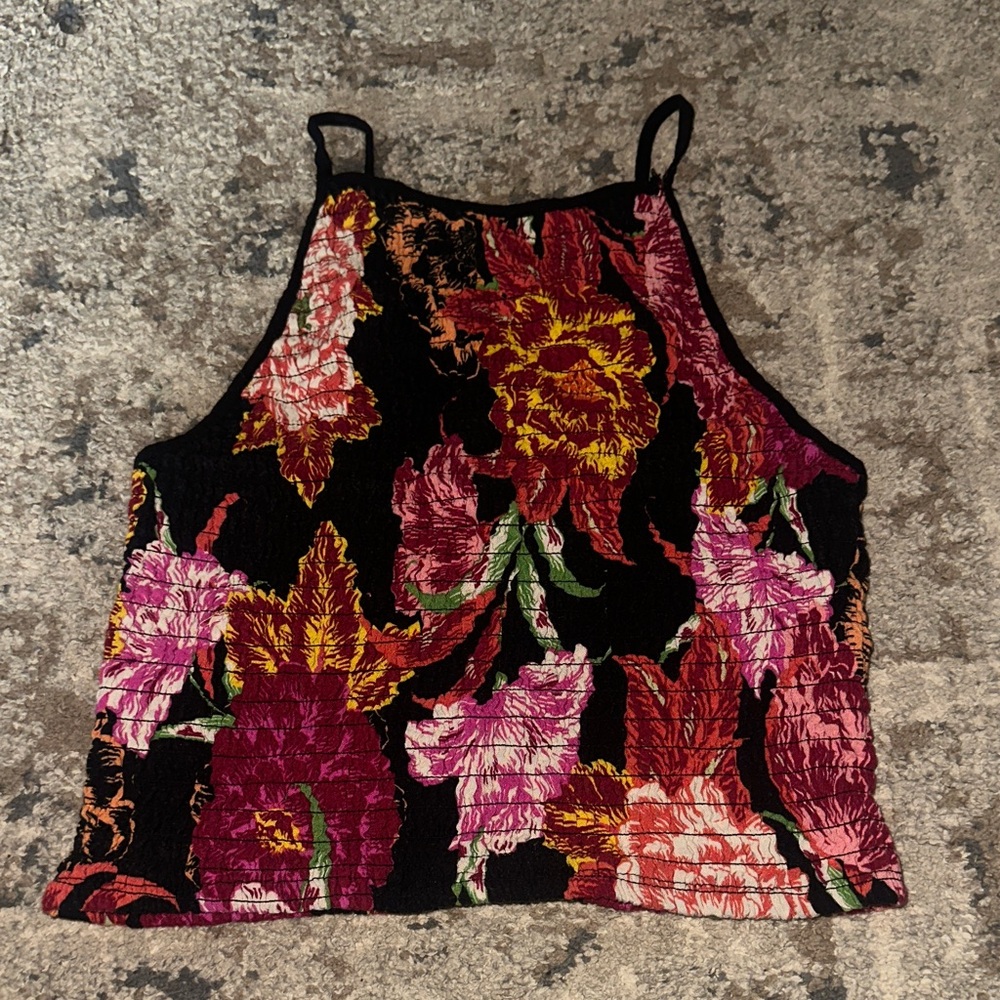 Xhilaration Black Floral Camisole